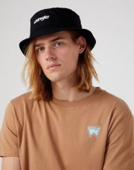 WRANGLER BUCKET HAT MĘSKI KAPELUSZ BLACK W0X4U5100 112332895. Czarne czapki i kapelusze męskie Wrangler, bez wzorów. Za 59.99 zł.