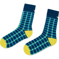 Skarpety Wysokie Unisex CUP OF SOX - Błękitno-Kobaltowe Skarpety W Kratę A Granatowy Kolorowy. Skarpety damskie marki Cup of Sox. Za 24.00 zł.