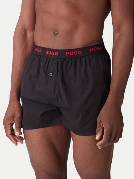 HUGO Komplet bokserek 50532565 Czarny. Czarne bokserki męskie Hugo, l, bez wzorów, z bawełny. Za 199.99 zł.