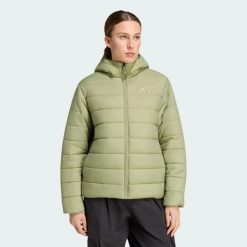 Kurtka z kapturem z ociepleniem CLIMAWARM Terrex Multi Essentials. Czarne kurtki damskie Adidas, l, bez wzorów, z materiału, z kapturem. Za 439.00 zł.