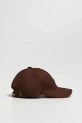 Czapka z daszkiem brązowa. Brązowe czapki i kapelusze damskie MOODO, bez wzorów, z bawełny. Za 49.99 zł.