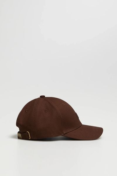 Czapka z daszkiem brązowa. Brązowe czapki i kapelusze damskie MOODO, bez wzorów, z bawełny. Za 49.99 zł.
