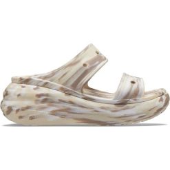 Klapki Dla Dorosłych Crocs Classic Crush Marbled Sandal. Brązowe klapki męskie Crocs, z materiału. Za 129.99 zł.