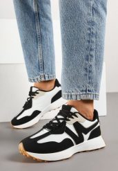 Czarne Sneakersy z Geometrycznym Wzorem Zdivaria. Czarne obuwie sportowe damskie Born2be, bez wzorów, z jeansu. Za 89.99 zł.