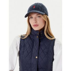 Czapka z daszkiem Polo Ralph Lauren. Niebieskie czapki i kapelusze damskie Polo Ralph Lauren, bez wzorów. Za 389.99 zł.