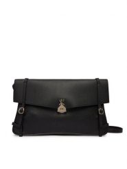 Patrizia Pepe Torebka 8B0331/L162 Czarny. Czarne listonoszki damskie Patrizia Pepe, bez wzorów, ze skóry, bez dodatków. Za 1,619.00 zł.