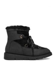 DeeZee Śniegowce 17125-1-BLACK PU Czarny. Czarne śniegowce i trapery damskie DeeZee, z materiału. Za 219.99 zł.