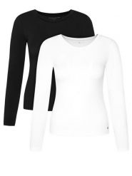 Tommy Hilfiger Komplet 2 bluzek UW0UW06132 Kolorowy Slim Fit. Bluzki damskie Tommy Hilfiger, xl, bez wzorów, z bawełny, bez kołnierzyka, bez ramiączek. Za 159.99 zł.