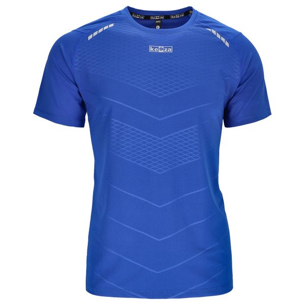 Koszulka piłkarska męska KEEZA Lider. Niebieskie koszulki sportowe męskie KEEZA, m, bez wzorów, bez kołnierzyka, bez ramiączek, do piłki nożnej. Za 52.00 zł.