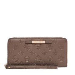 Portfel Guess. Brązowe portfele damskie Guess, z aplikacjami. Za 294.99 zł.