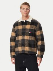 Tommy Jeans Kurtka koszulowa DM0DM23523 Brązowy Regular Fit. Brązowe kurtki męskie Tommy Jeans, m, bez wzorów, z jeansu, bez kaptura. Za 649.99 zł.