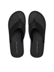 Tommy Hilfiger Japonki Jacquard Logo FM0FM05808 Czarny. Czarne klapki męskie Tommy Hilfiger, z materiału. Za 249.99 zł.