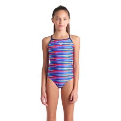 Strój Kąpielowy Dziewczęcy Arena Racing Stripe Swimsuit Light. Niebieskie stroje kąpielowe dla dziewczynek Arena, bez wzorów. Za 144.99 zł.