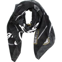 Chusta GUESS - AW7711 POL03 CMT. Czarne szaliki i chusty damskie Guess, z materiału. Za 219.00 zł.