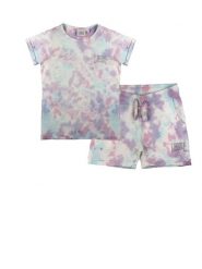 Zestaw „Candyland” Leone 1947 Apparel z koszulką i spodenkami. Zabawny look. Białe t-shirty damskie LEONE 1947 APPAREL, bez wzorów, z bawełny, bez kołnierzyka. Za 235.76 zł.