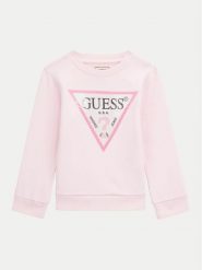 Guess Bluza K4YQ10 KA6R3 Różowy Regular Fit. Czerwone bluzy dla dziewczynek Guess, z aplikacjami, z bawełny, bez ramiączek, bez kaptura. Za 99.99 zł.
