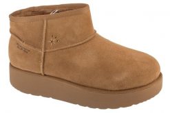 Buty zimowe damskie, Slip-Ins: Keep Cozy. Czarne obuwie sportowe damskie Skechers, bez wzorów, z materiału. Za 359.99 zł.