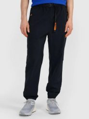 SPODNIE MĘSKIE 4F CASUAL TTROM1001 CZARNE. Czarne spodnie sportowe męskie 4f, m, bez wzorów, z bawełny, na fitness i siłownię. Za 189.99 zł.