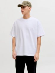 Jack & Jones Jack&Jones koszulka t-shirt JJEBARRON TEE SS O-NECK NOOS 12298906 biały M. Białe t-shirty męskie Jack & Jones, m, bez wzorów, bez kołnierzyka. Za 89.99 zł.