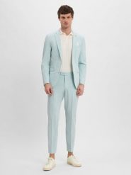 Finshley & Harding London garnitur slim fit - Brixdon-Hoxdon Mężczyźni Slim Fit zielony, 94. Zielone garnitury męskie Finshley & Harding London, bez wzorów, eleganckie. Za 1,199.95 zł.