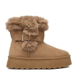 Botki JENNY. Brązowe śniegowce i trapery damskie Jenny. Za 139.99 zł.