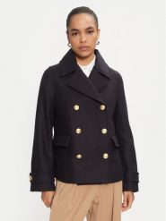 Tommy Hilfiger Kurtka przejściowa WW0WW42632 Granatowy Regular Fit. Niebieskie kurtki damskie Tommy Hilfiger, bez wzorów, z wełny, bez kaptura. Za 1,359.00 zł.