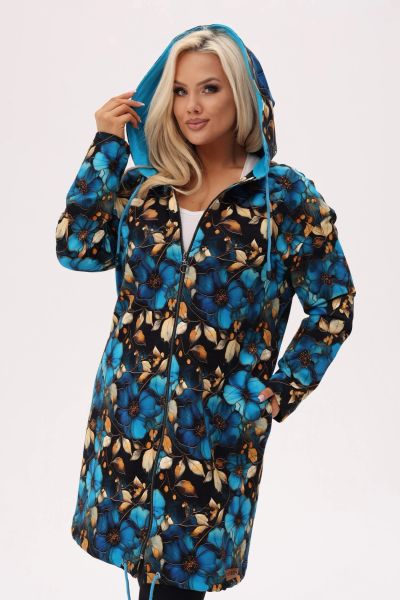 Bluza z kapturem Błękitna Magnolia - kwiatowa nuta elegancji PLUS SIZE XXL OVERSIZE JESIEŃ. Niebieskie bluzy damskie Moda Size Plus Iwanek, na jesień, l, bez wzorów, z bawełny, z kapturem. W wyprzedaży za 229.90 zł.