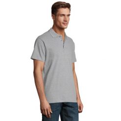 Męska Koszulka Polo Spring II Melange. Szare koszulki polo męskie SOL'S, m, bez wzorów, z bawełny, bez ramiączek. Za 103.99 zł.
