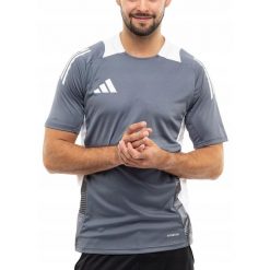 Koszulka Mężczyzna adidas Tiro 24 T-shirt Bluzka Sportowa Treningowa roz. M. Szare koszulki sportowe męskie Adidas, m, bez wzorów, z materiału, sportowe, bez kołnierzyka. Za 108.00 zł.