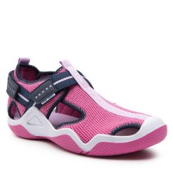 Sandały Geox. Niebieskie sandały dziewczęce Geox, bez zapięcia. Za 319.99 zł.