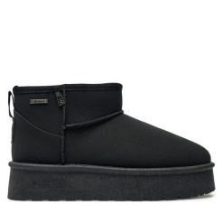 Botki Big Star Shoes. Czarne botki damskie BIG STAR SHOES, retro, bez obcasa, na płaskiej podeszwie, bez zapięcia. Za 179.99 zł.