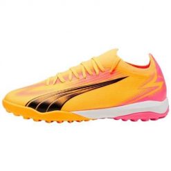 Buty piłkarskie męskie Puma Ultra Match. Buty sportowe męskie Puma, z materiału, bez zapięcia, do piłki nożnej. Za 262.99 zł.