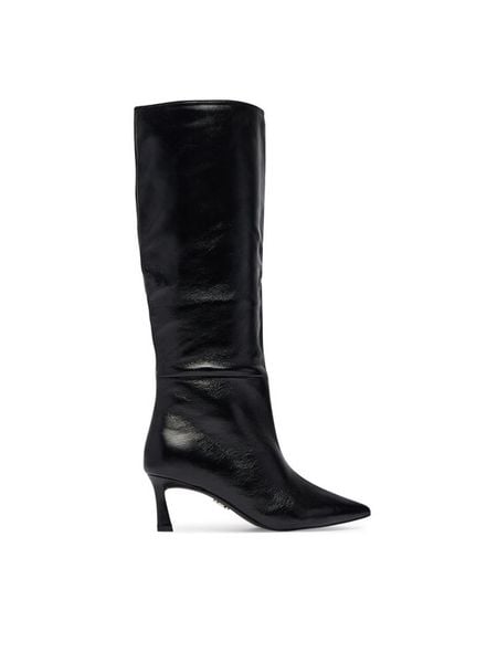 Steve Madden Botki Lavan 11003290 Czarny. Czarne botki damskie Steve Madden, ze skóry, bez obcasa, na szpilce, bez zapięcia. Za 859.99 zł.