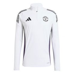 Bluzka treningowa Manchester United 2025/26. Białe koszulki sportowe męskie Adidas, bez wzorów, bez kołnierzyka, bez ramiączek, do piłki nożnej. Za 308.00 zł.