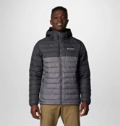 Kurtka COLUMBIA POWDER LITE II HOODED JACKET Szary. Szare kurtki męskie Columbia, s, bez wzorów, z syntetyku, bez kaptura. Za 339.99 zł.