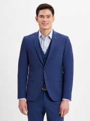 Finshley & Harding London marynarka od garnituru modułowego Mężczyźni Slim Fit Sztuczne włókno niebieski, 54. Niebieskie marynarki męskie Finshley & Harding London, bez wzorów, z włókna. Za 999.95 zł.