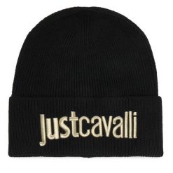 Czapka Just Cavalli. Czarne czapki i kapelusze damskie Just Cavalli, na zimę, bez wzorów. Za 344.99 zł.