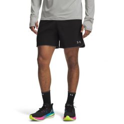 Męskie szorty Under Armour UA Velociti Pro 7in Short-BLK. Czarne krótkie spodenki sportowe męskie Under Armour, l, bez wzorów, z materiału, do biegania. Za 220.85 zł.