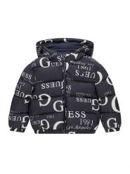 Guess Kurtka zimowa H6BL03 W4100 Granatowy Regular Fit. Niebieskie buty zimowe dziewczęce Guess, na zimę, z aplikacjami, z syntetyku, bez kaptura. Za 344.99 zł.