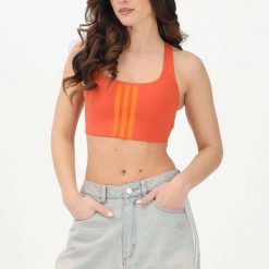 Biustonosz dla kobiet adidas Workout 3-Stripes. Brązowe biustonosze Adidas, bez wzorów, z materiału. Za 210.00 zł.