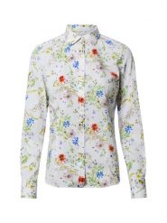 Brookshire Bluzka Kobiety Bawełna biały|wielokolorowy, 48. Białe bluzki damskie brookshire, bez wzorów, z bawełny, eleganckie, bez kołnierzyka, bez ramiączek. Za 149.95 zł.