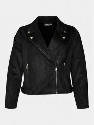 Vero Moda Curve Kurtka z imitacji skóry Jose 10308583 Czarny Slim Fit. Czarne kurtki damskie Vero Moda Curve, bez wzorów, ze skóry, bez kaptura. Za 199.99 zł.