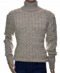 Ciepły wełniany sweter męski z golfem szetland golf z wełny 3XL XXXL beżowy. Brązowe bluzy męskie Ombre, m, bez wzorów, z wełny, bez kaptura. Za 272.31 zł.