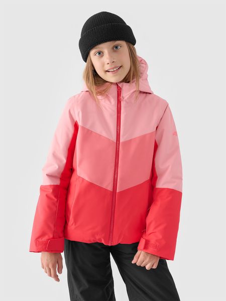 4F Kurtka narciarska membrana 8000 dziewczęca - czerwona 140 (9-10 lat). Czerwone kurtki i płaszcze dla dziewczynek 4f, na zimę, bez wzorów, z dzianiny, z kapturem. W wyprzedaży za 199.99 zł.