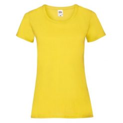 Koszulka Damska Valueweight. Żółte koszulki sportowe damskie Fruit of the Loom, l, bez wzorów, bez kołnierzyka, bez ramiączek, trekkingowe. Za 30.99 zł.