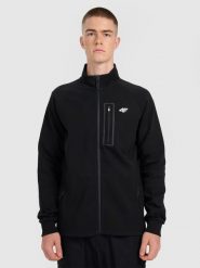 4F Bluza dresowa rozpinana bez kaptura męska - czarna S. Czarne bluzy męskie 4f, m, bez wzorów, z bawełny, bez kaptura. Za 179.99 zł.