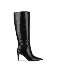 Nine West Kozaki WFA3425-1 Czarny. Czarne kozaki damskie Nine West, z materiału, bez obcasa, na szpilce. Za 329.99 zł.