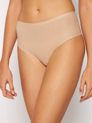 Chantelle Figi Brazylijskie z wysokim stanem Soft Stretch C10690 Beżowy. Brązowe figi damskie Chantelle, bez wzorów, z syntetyku. Za 69.99 zł.