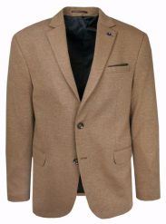 Marynarka, Beżowa, Karmelowa Casualowa, Taliowana, 2 Guziki, Dwa Rozcięcia, Slim -VICTORIO. Brązowe marynarki męskie Victorio, bez wzorów, z bawełny, eleganckie. Za 495.00 zł.