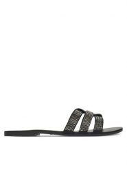 ONLY Shoes Klapki 15340950 Czarny. Czarne klapki damskie ONLY Shoes, bez wzorów, z materiału, bez obcasa. Za 79.99 zł.